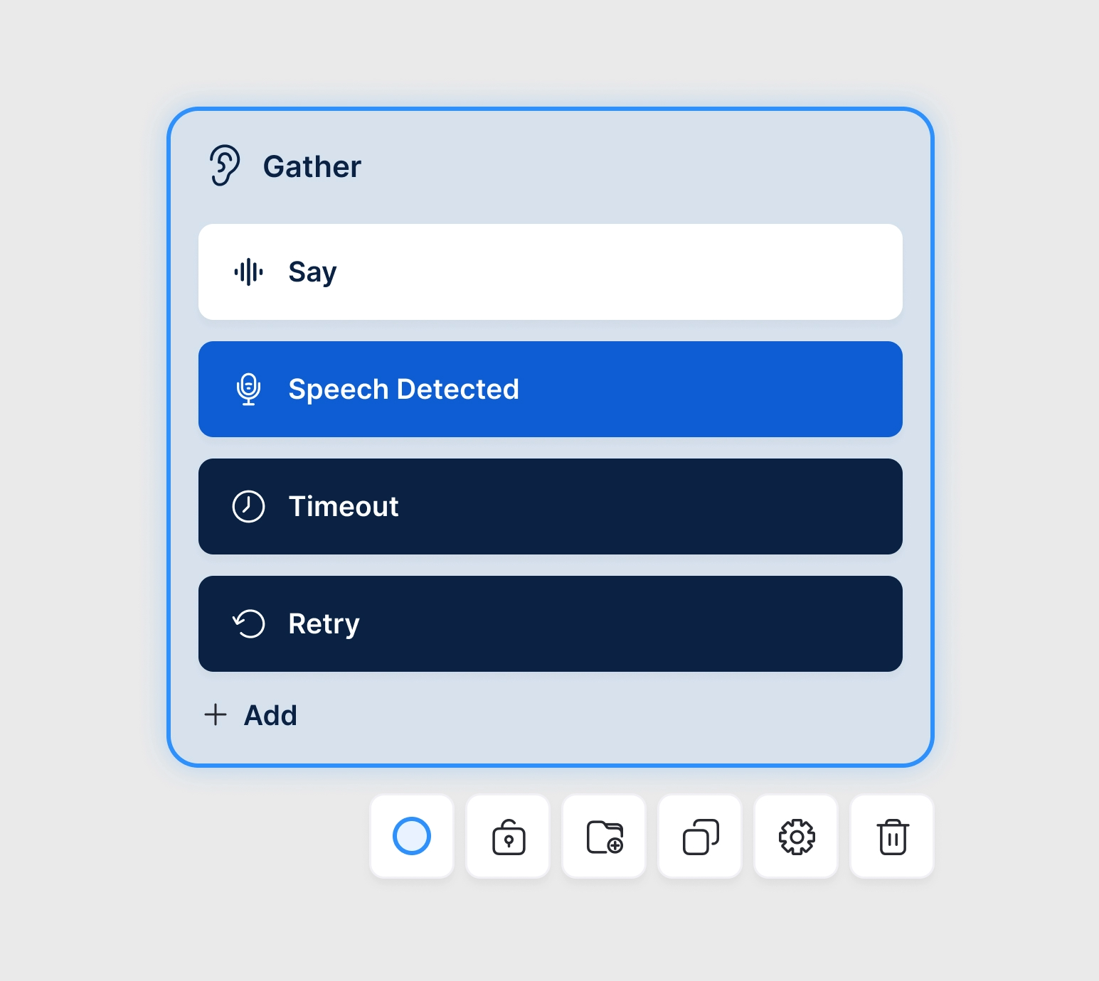 Jambonz CallFlows node connection design.